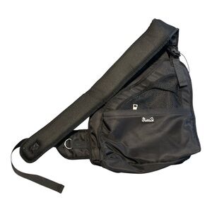 Slow T Black Side Sling Pet Carrier Button Padded Adjustable Strap Small NWOT